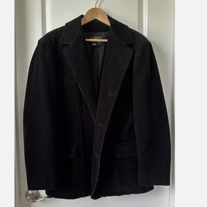 Vintage RRL Ralph Lauren Jacket Mens Large Black Corduroy Workwear Made USA 90s